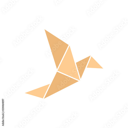 Origami bird. Origami birds vector pack. Origami birds vector set.