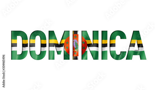 Картината върху платно dominica flag text font