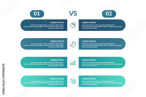 comparison infographic template design for business presentation 