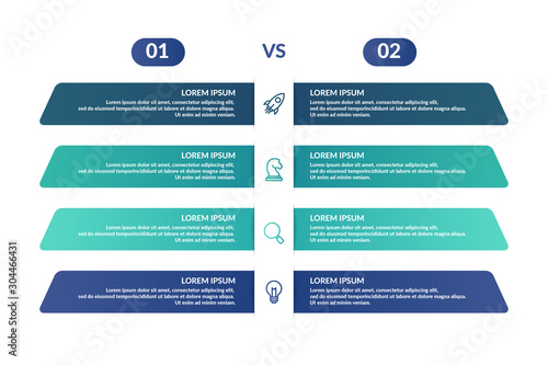 comparison infographic template design for business presentation 