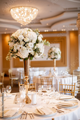 Wedding banquet tables with...