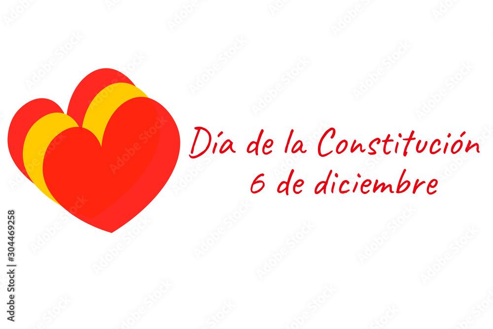 Concept of Constitution Day in Spain or Día de la Constitución Española in Spanish. Template for background, banner, card, poster with text inscription. Vector EPS10 illustration.