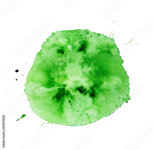 Green watercolor background for textures and backgrounds.