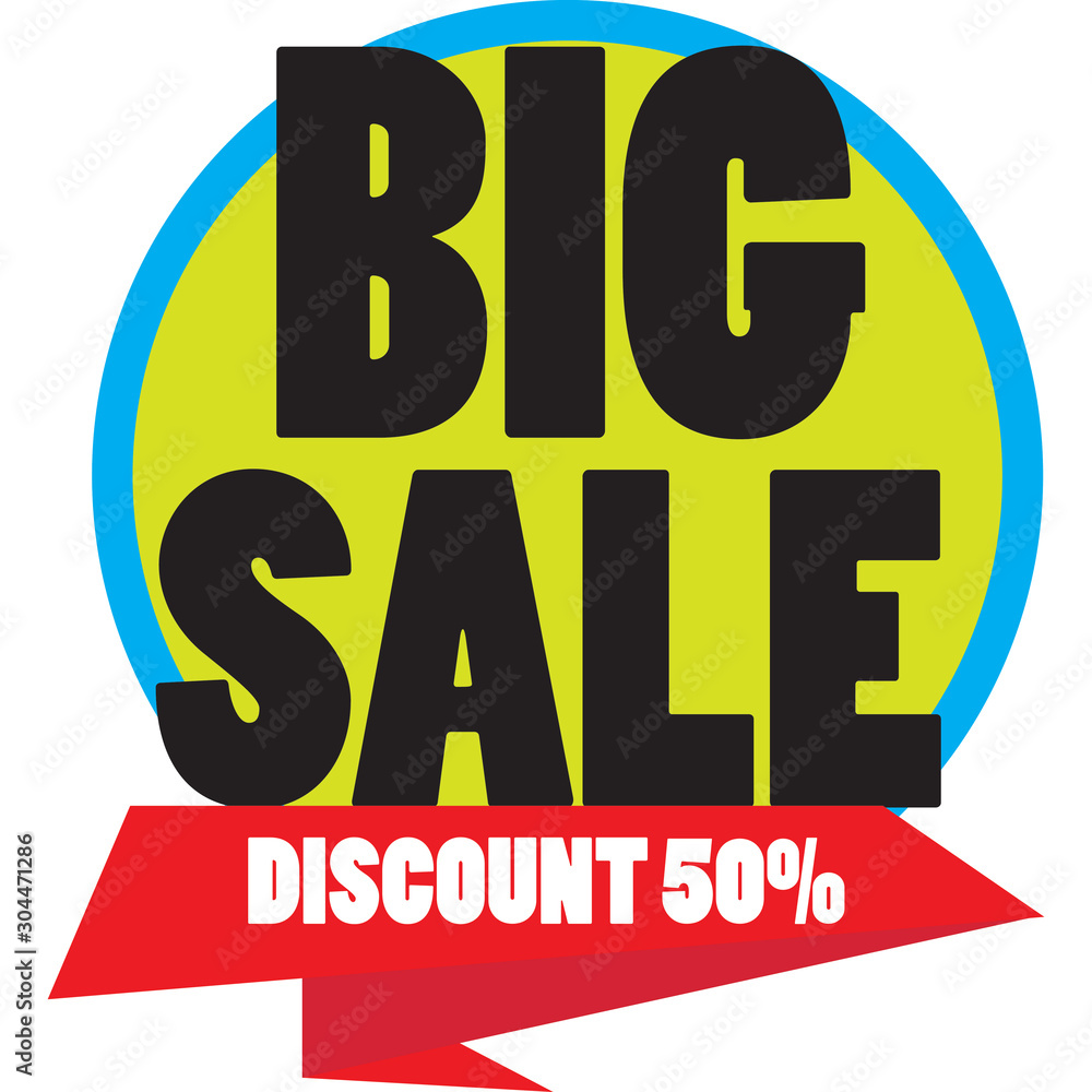 Obraz premium Sale banner template design, Big sale special offer. Vector illustration.