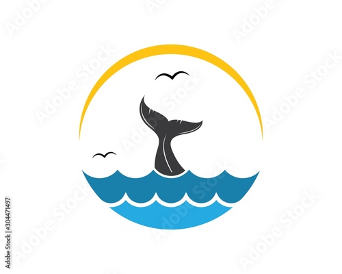 whale tail icon vector illustration design