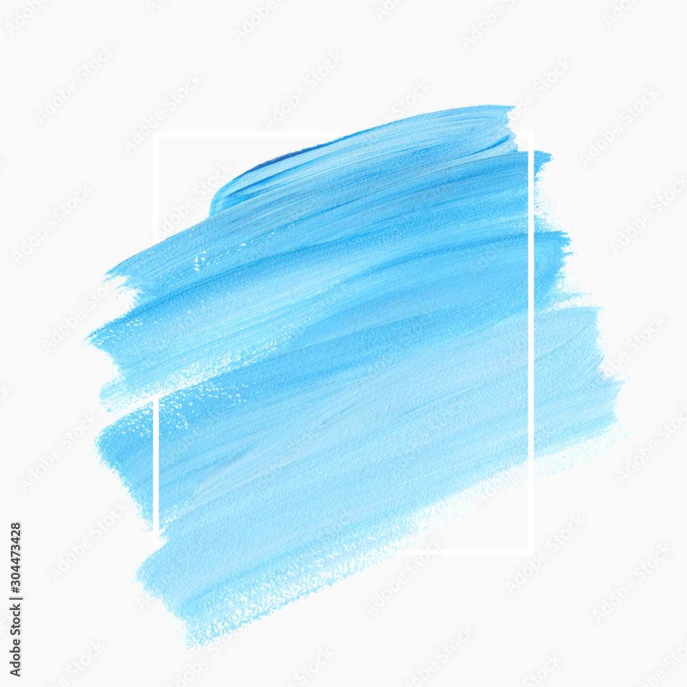 Fototapeta premium Logo brush painted acrylic background vector. Perfect design for headline and sale banner. 