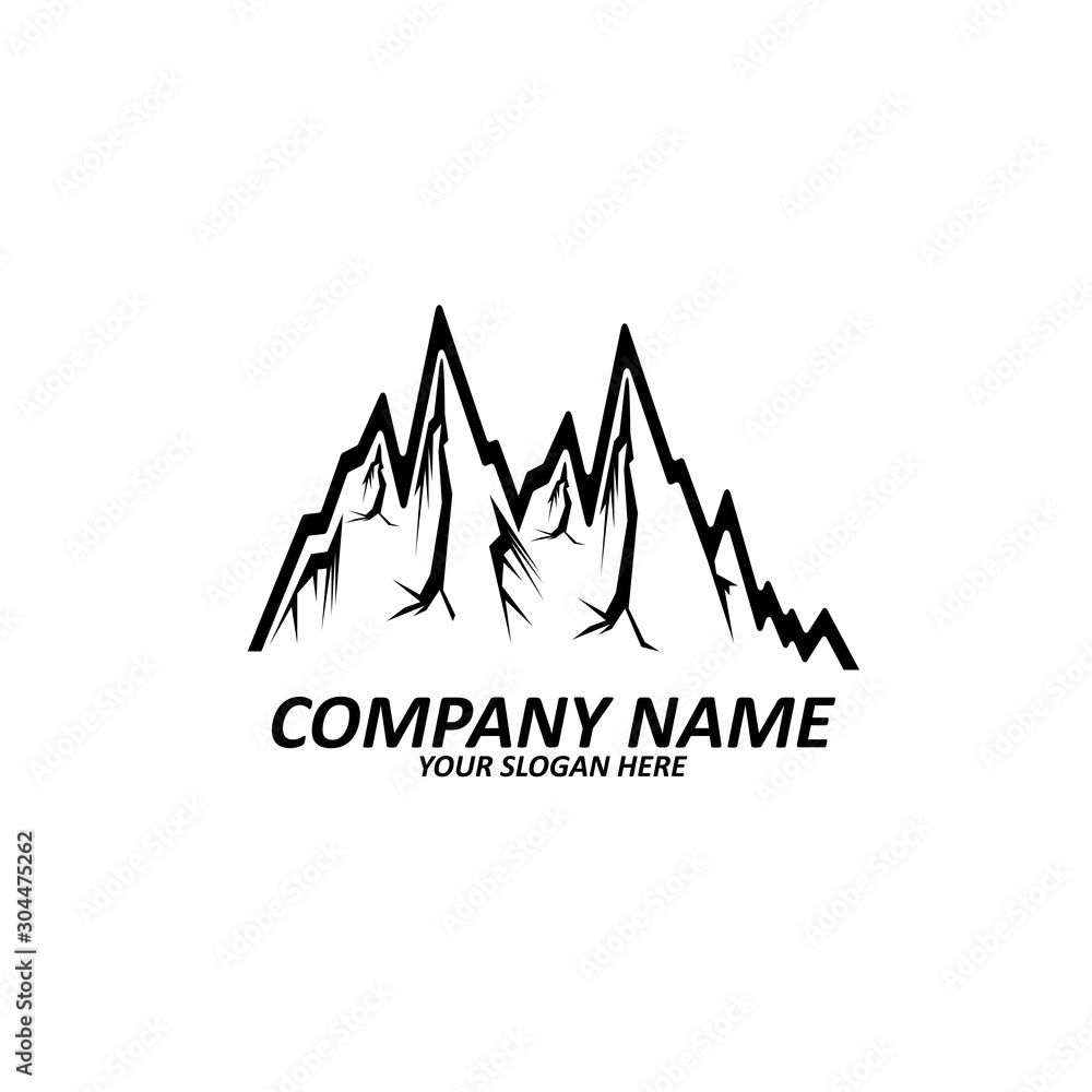 Mountain icon Logo Template
