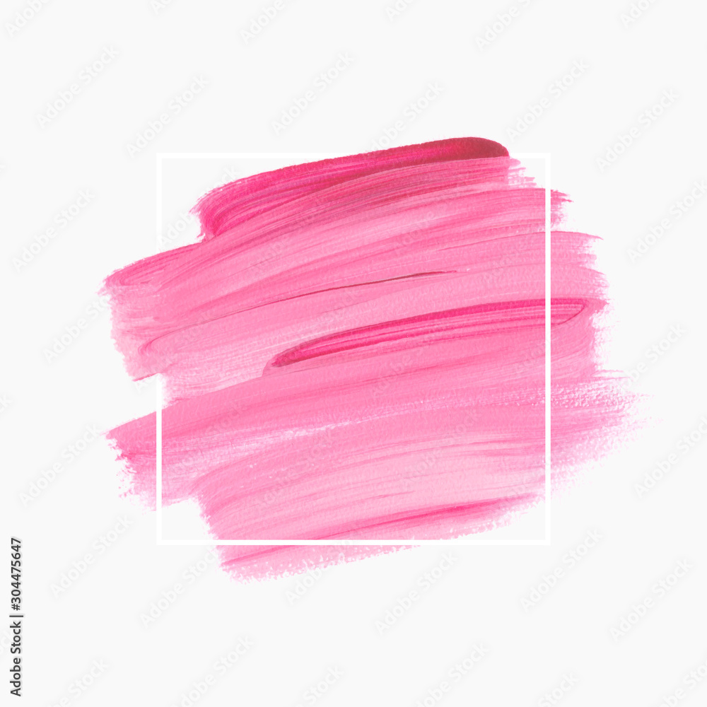 Fototapeta premium Logo brush painted acrylic background vector. Perfect design for headline and sale banner. 