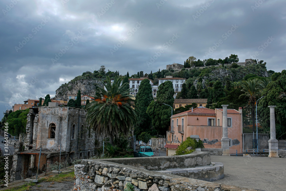 Taormina famous touristic town on Sicily, Italy