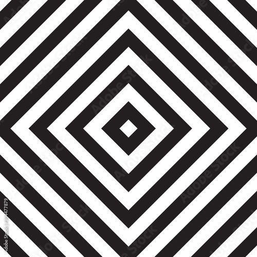 black and white seamless pattern with square zigzag