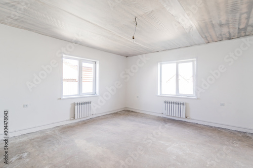 Russia, Moscow- July 06, 2019: interior room apartment. rough repair for self-finishing. finishing stage of construction. townhouse