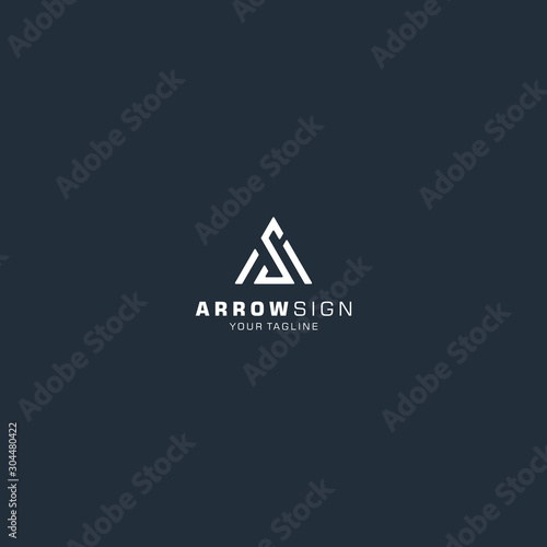 Arrow Sign Logo design Template