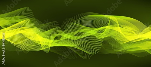 Soft Green Sound Wave background; Earthquake wave diagram concept; design for education and science; Vector Illustration.