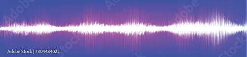 Panorama Light Violet Digital Sound Wave Background,technology and earthquake wave concept,design for music industry,Vector,Illustration.