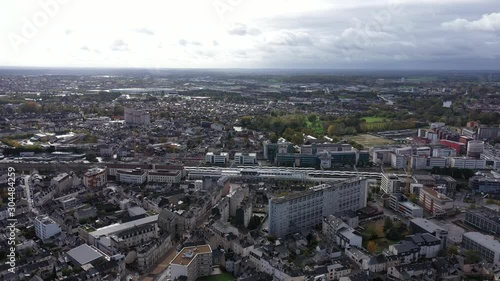 Wallpaper Mural Train station of le Mans France Sarthe buildings and houses residential area Torontodigital.ca