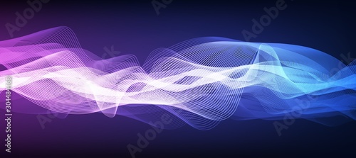 Modern Digital Line,Sound Wave Technology and earthquake wave concept,design for music studio and science,Vector Illustration. photo