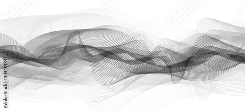 Abstract black and white Sound Wave background,Earthquake wave diagram concept; design for education and science; Vector Illustration.