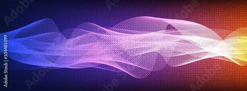Colorful Digital Sound Wave Background,technology and earthquake wave diagram concept,design for music studio and science,Vector Illustration.