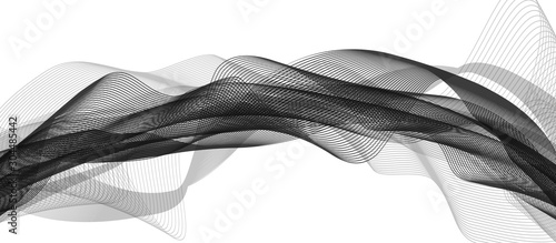 Abstract curve black and white Sound Wave background,Earthquake wave diagram concept; design for education and science; Vector Illustration.