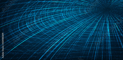 Hyperspace speed motion on future Technology background,warp and expanding movement concept,vector Illustration.