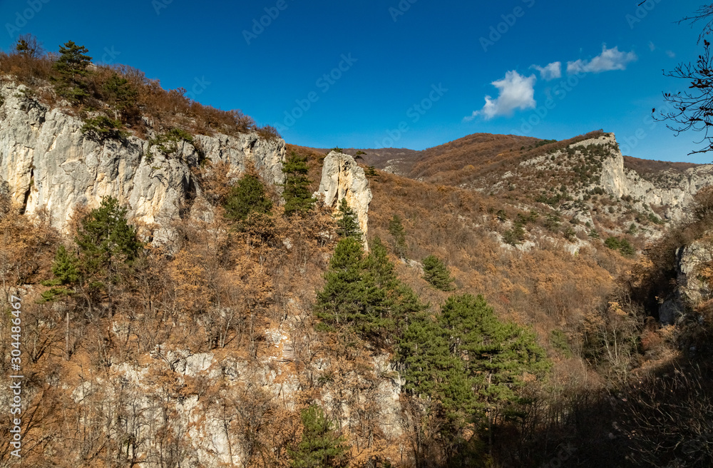 Grand canyon of Crimea.The view from the height.Autumn.