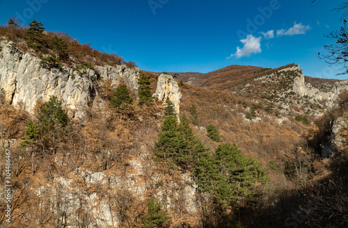 Grand canyon of Crimea.The view from the height.Autumn.