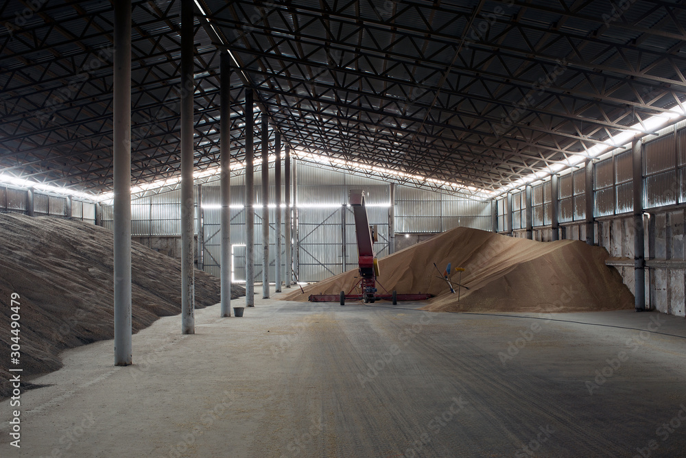 Fototapeta warehouse, a shed for storing grain crops