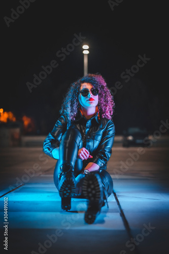 A young woman in a beautiful urban session