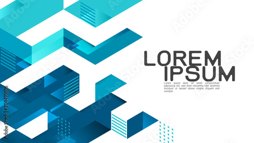 Abstract gradient mixed geometric template and modern overlapping on white background. Vector illustration