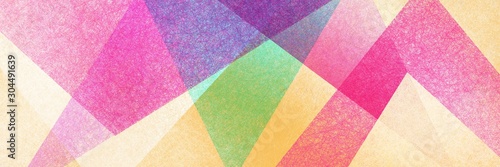 Abstract modern background in yellow pink colors and contemporary triangle sq...