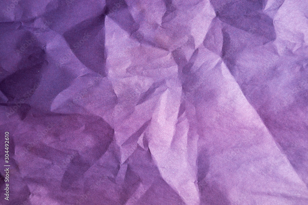 Old crumpled violet paper texture Old crumpled violet paper texture
