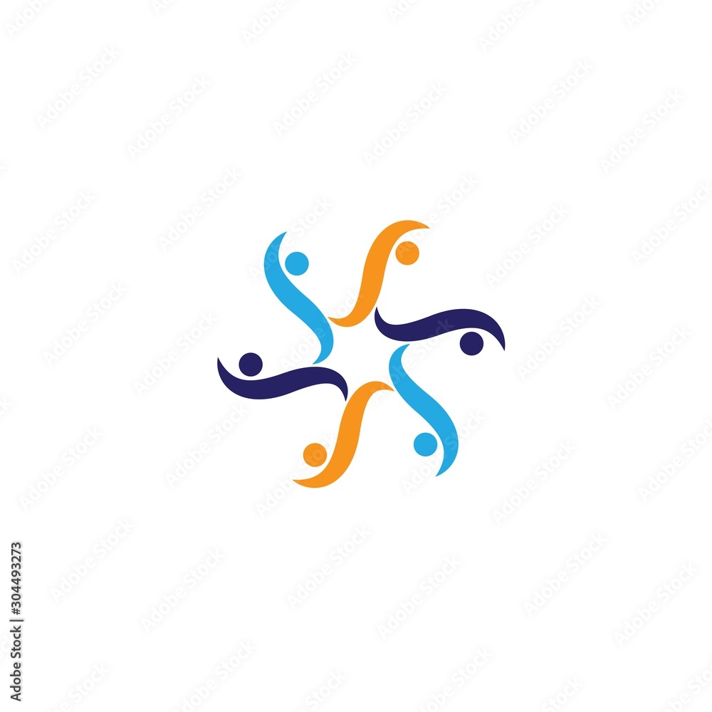 Obraz premium Community care Logo template