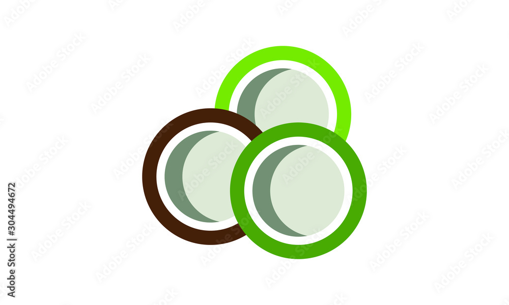 coconut tree logo design. Nature product coconut oil emblem. coconut tree logo design. Nature product coconut oil emblem.
