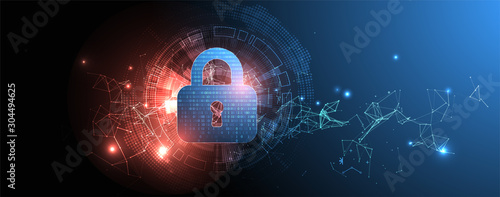 Protection background. Technology security, encode and decrypt.