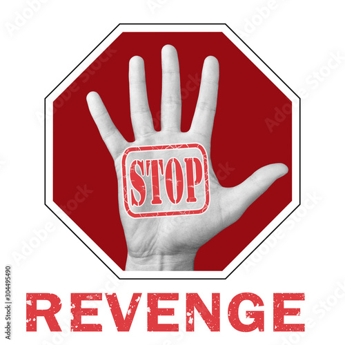 Fotografie Stop revenge conceptual illustration