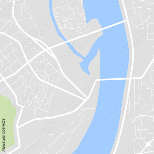 Vector illustration city map. Scheme of roads.