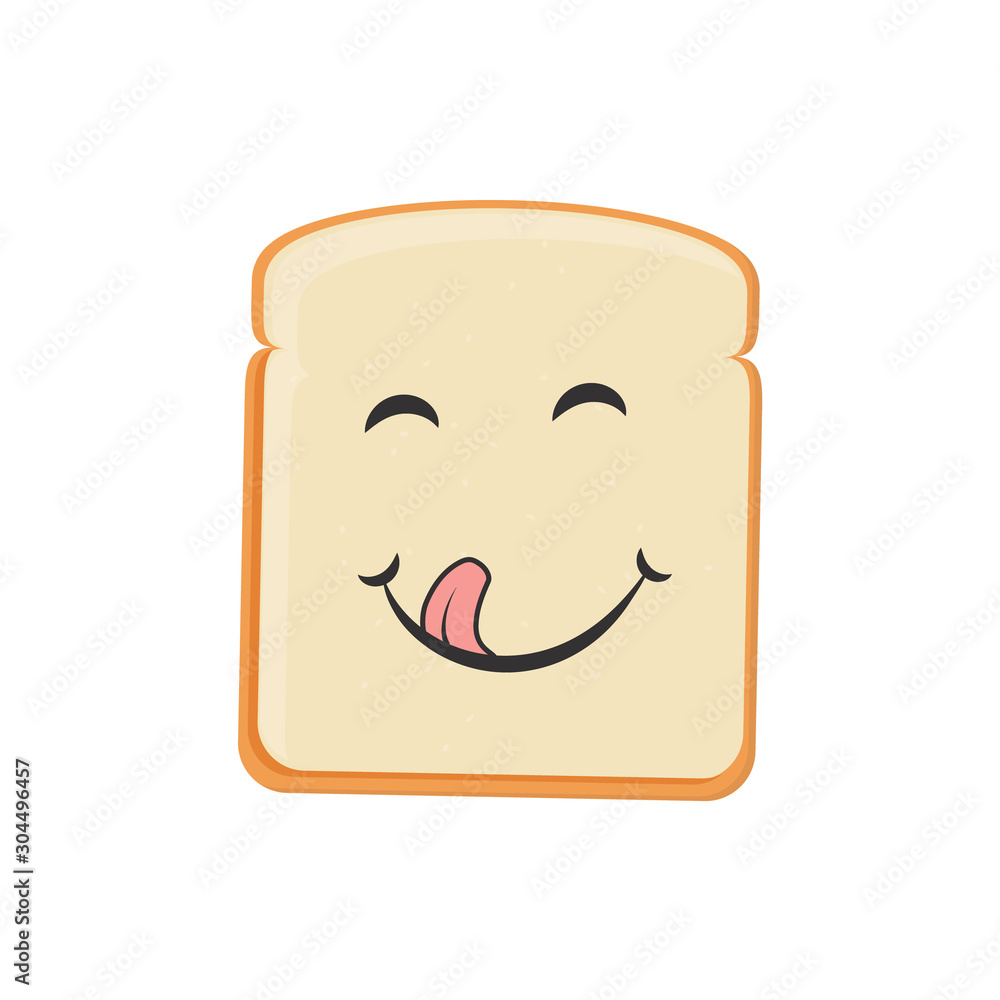 Cartoon toast bread icon. Bread toast smiling. Cartoon toast bread icon. Bread toast smiling.