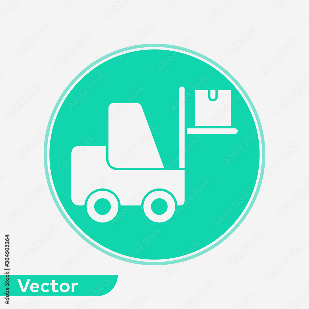 Forklift vector icon sign symbol Forklift vector icon sign symbol