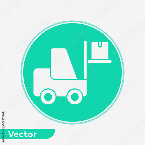 Forklift vector icon sign symbol