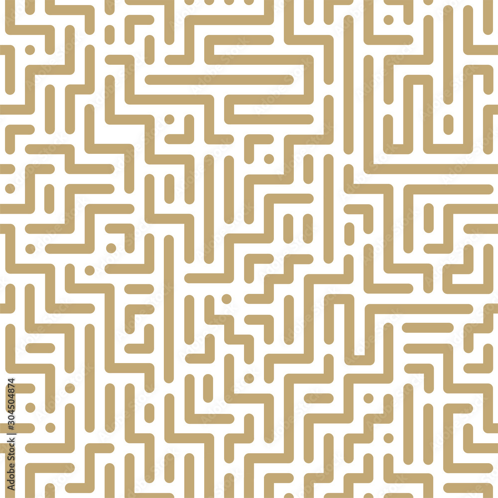 Vector seamless geometric pattern - striped design. Trendy digital background, endless gold texture