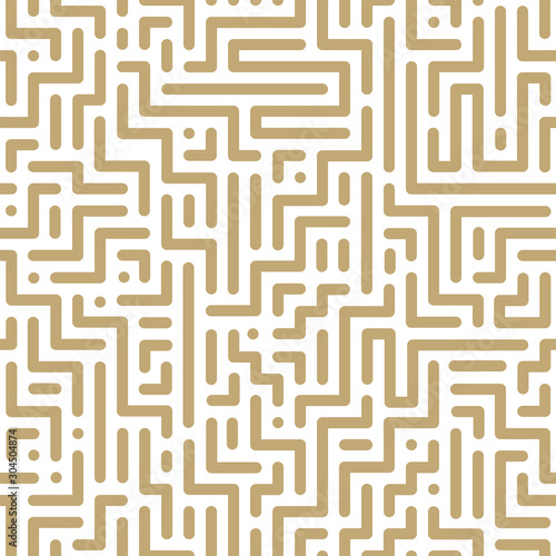 Vector seamless geometric pattern - striped design. Trendy digital background, endless gold texture
