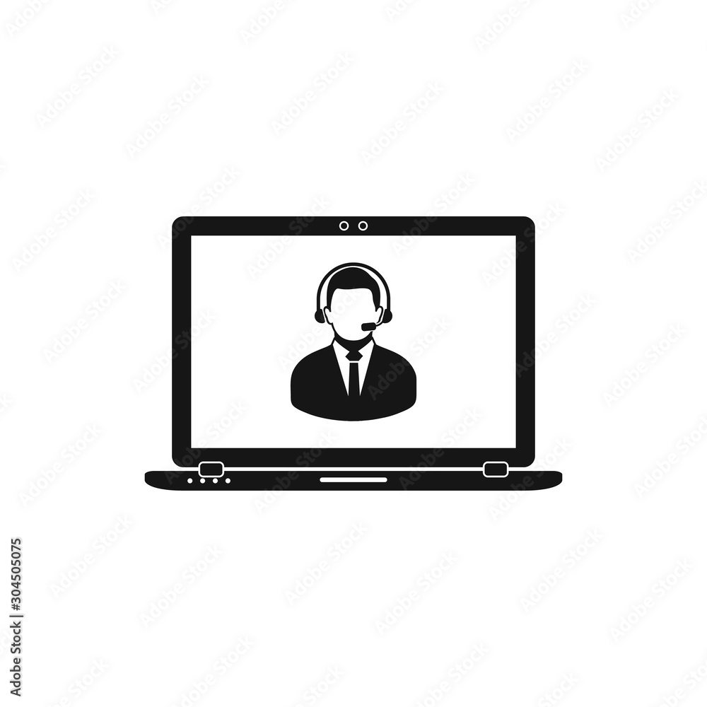 Online Customer Service Icon. Flat style vector EPS. Online Customer Service Icon. Flat style vector EPS.