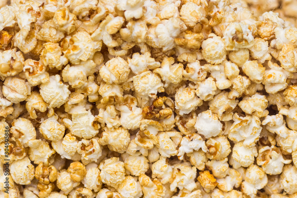 Close up of popcorn. Popcorn texture background Close up of popcorn. Popcorn texture background