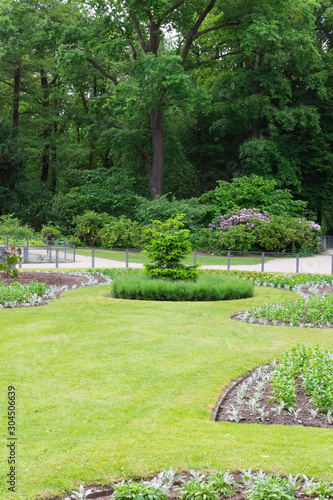 The Tiergarten, walk through the green beautiful park in central Berlin , green lawns and beautiful flowers