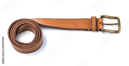 Leather belt isolated