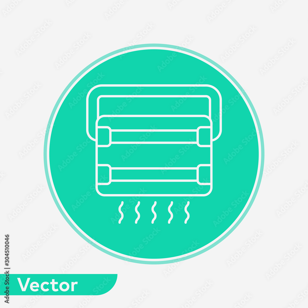 Heater vector icon sign symbol Heater vector icon sign symbol