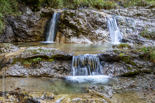 Wasserkaskaden am Scharnbach in Weissbach  Berchtesgaden