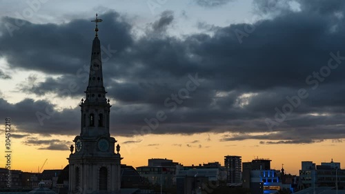 London sunset clouds