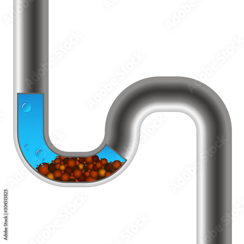 Mud clogged water pipe design for cleaning