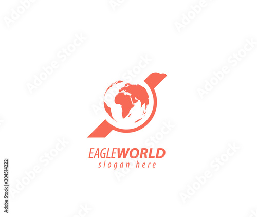 Eagle world logo design